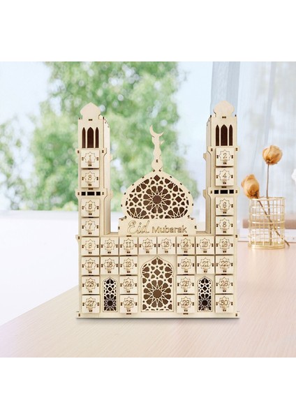 Eid Mubarak Geri Sayım Takvimi Dıy Ahşap Ramazan Dekorasyon Ahşap Küçük Şeker Hediye Çekmecesi Ev Partisi Dekorasyonu Için 1 (Yurt Dışından)