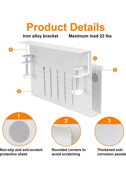 Masa Depolama Altında Masa Yan Depolama, Çelik Asılı Masa Düzenleyici, Dizüstü Bilgisayar Tutucu, Kalem Tutucu, Masa Depolama Tutucu, B (Yurt Dışından) fiyatları
