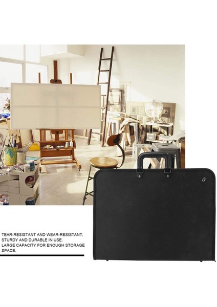 Fermuarlı Sanat Portföy Çantası, Sanatçı Taşıma Çantası Poster Panosu, Sanat Saklama Klasörü Için Tote Çanta (Yurt Dışından) indirimleri