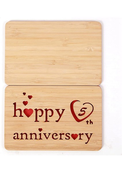 Koca Için Mutlu Yıldönümü Kartı,el Yapımı Bambu Kartlar,kız Arkadaş Için Sevgililer Günü Kartı,evrensel Tebrik Kartı (Yurt Dışından) fırsatları