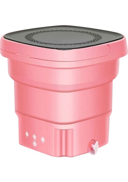 Katlanır Çamaşır Makinesi Kurutma Kovası ile Giysi Çorap Iç Temizleme Yıkama Mini Pembe Abd Plug (Yurt Dışından)