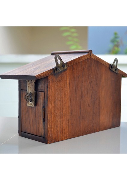 Retro Ahşap Posta Kutusu Zarif Posta Kutusu Açık Yağmur Geçirmez Öneri Kutusu Mektup Kutusu Ev Ofis Malzemeleri Için (Yurt Dışından) modelleri
