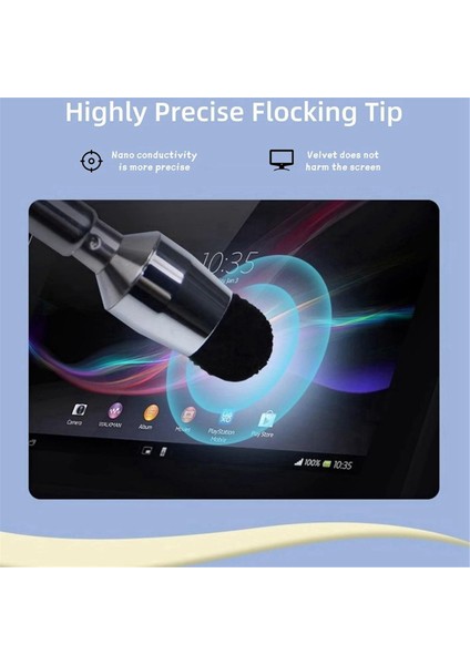 Dokunmatik Ekranlar Için Evrensel Teleskopik Stylus Kalem, Geri Çekilebilir Işaretçi Çubuğu ve Özel Flok Uçlu Stylus (Siyah) (Yurt Dışından) fırsatları