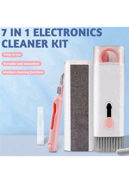 Çok Fonksiyonlu 7-In-1 Bilgisayar Klavye Temizleyici Fırça Seti Kulaklık Temizleme Kalemi Telefon Ekran Temizleyici Klavye Tuş Çektirme Kiti (Yurt Dışından)