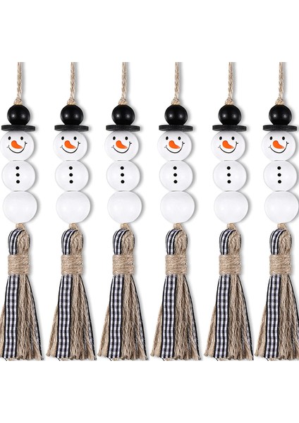 Parça Boncuk Çelenk Yılbaşı Ağacı Süsleri Noel Ahşap Çiftlik Evi Boncuk Rustik Asılı Boncuk Boncuk (Yurt Dışından)