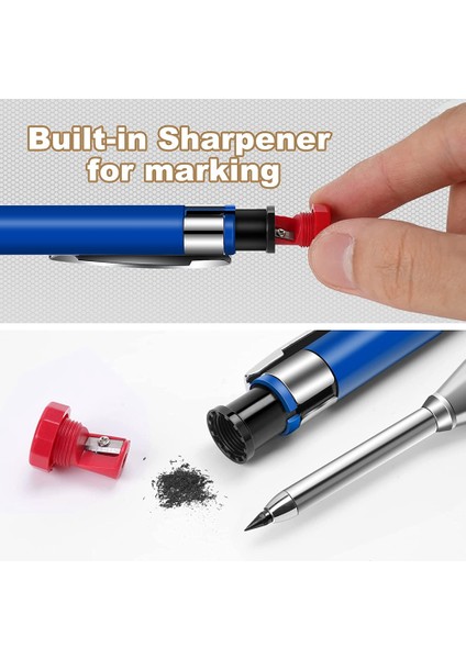 Mekanik Marangoz Kalemleri Inşaat Kalemleri Ağaç Işleme Markalama Aracı Siyah Için Dahili Kalemtıraş ile Ağır Hizmet (Yurt Dışından) fiyatları