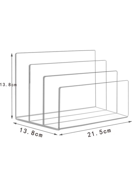 Şeffaf Akrilik Dosya Tutucu 3 Bölüm Dikey Masa Üstü Organiser Ofis Dosya Sıralayıcısı Belgeler Için Standı Raf Mektup Kitap (Yurt Dışından)