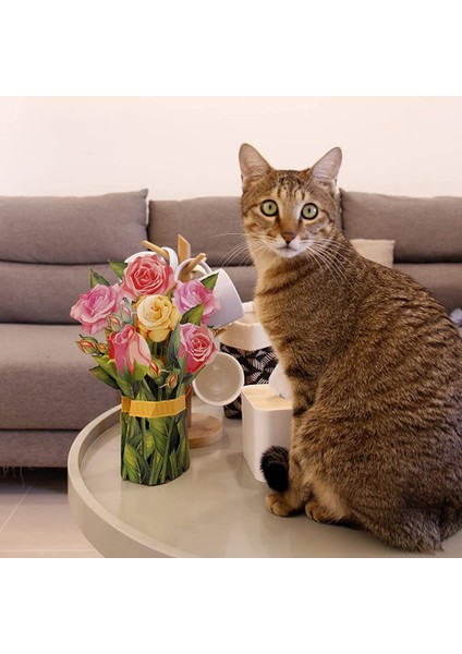 Kağıt Açılır Kartlar, Gül Çiçek Buketi 3D Açılır Anne Için Tebrik Kartları Anneler Günü Tebrik Kartları Tüm Durumlar (Yurt Dışından) modelleri