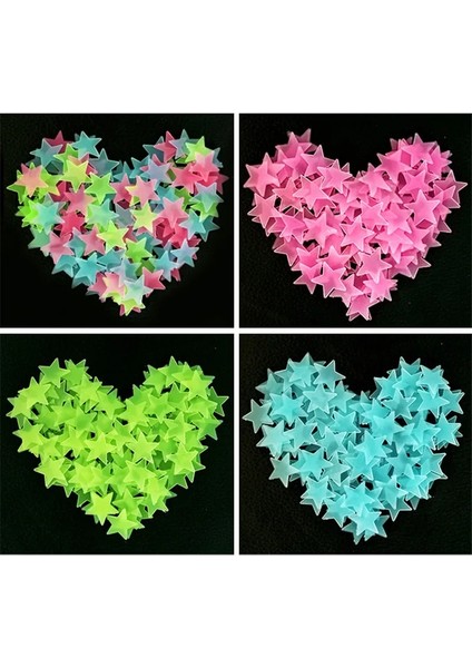Renkli Stil Renkli Yeni Sıcak D Yıldız Karanlıkta Glow Aydınlık Floresan Plastik Duvar Çıkartmaları Oturma Ev Dekor Çocuk Odaları (Yurt Dışından) fiyatları