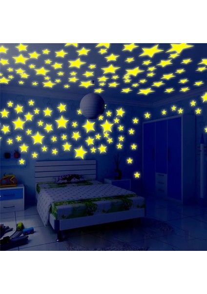 Yeşil Stil Çanta 3 cm Karanlıkta Glow Oyuncaklar Aydınlık Yıldız Çıkartmalar Yatak Odası Kanepe Floresan Boyama Oyuncak Pvc Çıkartmalar Çocuk Odası Için (Yurt Dışından) indirimleri