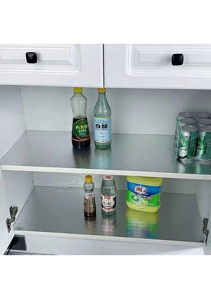 P Tarzı 1MX60CM Kendinden Yapışkanlı Duvar Kağıdı Dekor Mutfak Fırını Için Kirlenme Önleyici Yüksek Sıcaklık Alüminyum Folyo Pvc Dolap Yağ Geçirmez Kağıt (Yurt Dışından)