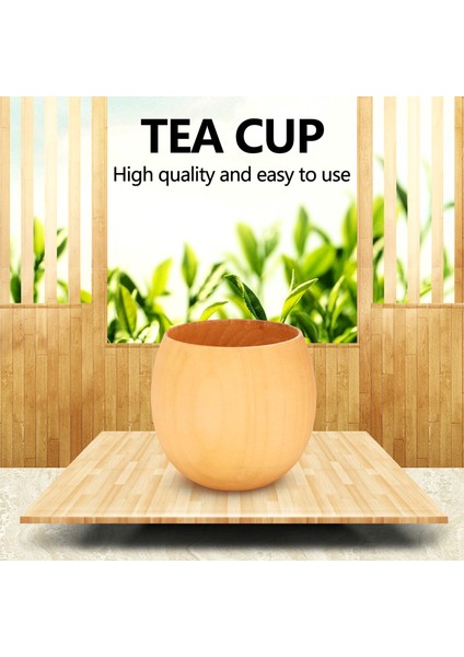Ahşap Yerba Mate Çay Seti El Yapımı Doğal Ahşap Kahve Su Mate Kaşıklı Bardak Bombilla Fırça 200 ml (Işık) (Yurt Dışından)