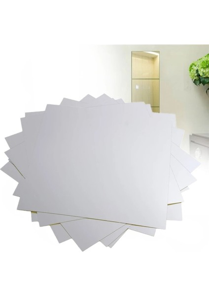 Et Kare 3D Ayna Kiremit Duvar Çıkartmaları 14.8X14.8CM Ev Odası Dekorasyon Dıy Oturma Odası Sundurma Duvar Kağıdı (Yurt Dışından)