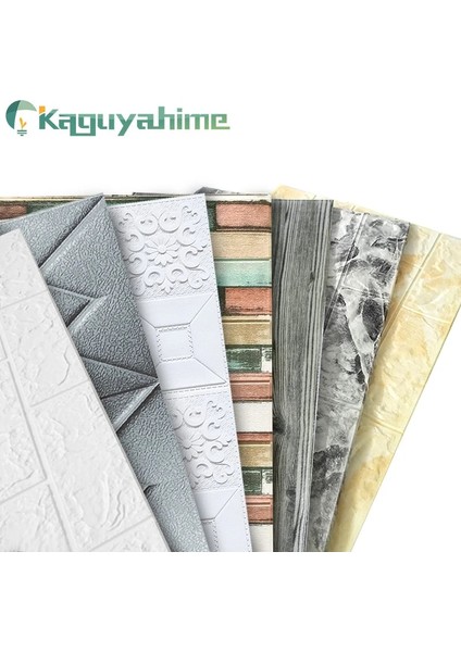 F06-KARIŞIK Stil Kaguyahime 3D Kendinden Yapışkanlı Dekor Duvar Kağıdı Su Geçirmez Kendin Yap Çıkartmalar Çocuk Odası Mutfak Yatak Odası Için Etiket 3D Duvar Kağıdı Tuğla (Yurt Dışından) modelleri