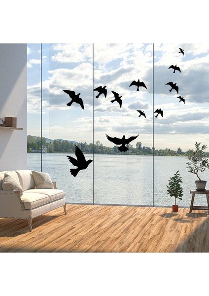 Beyaz Stil Pencere Uyarısı Kuş Çıkartmaları-Çarpışma Önleyici Kapı ve Pencerelere Insanların ve Kuşların Çarpmasını Önler Dekor Kendinden Yapışkanlı Siluetler (Yurt Dışından) fiyatları