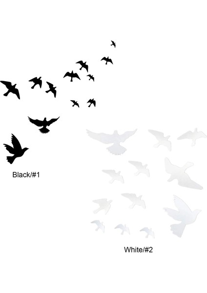 Beyaz Stil Pencere Uyarısı Kuş Çıkartmaları-Çarpışma Önleyici Kapı ve Pencerelere Insanların ve Kuşların Çarpmasını Önler Dekor Kendinden Yapışkanlı Siluetler (Yurt Dışından) modelleri