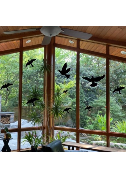 Beyaz Stil Pencere Uyarısı Kuş Çıkartmaları-Çarpışma Önleyici Kapı ve Pencerelere Insanların ve Kuşların Çarpmasını Önler Dekor Kendinden Yapışkanlı Siluetler (Yurt Dışından) indirimleri