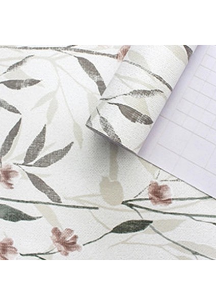 F151 Tarzı 1MX45CM Pastoral Tarzı Sanat Çiçek Kendinden Yapışkanlı Duvar Kağıtları Banyo Yatak Odası Vinil Ev Dekor Kapı Masa Mobilya Yenileme Çıkartmalar (Yurt Dışından) fırsatları