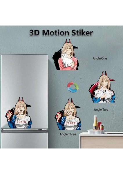 Cm-02 Stili 110X130MM Anime Testere Adam Güç 3D Hareket Araba Çıkartmaları Su Geçirmez Ev Aksesuarları Çıkartmaları Dizüstü Buzdolabı, Vb Ev Dcor (Yurt Dışından) fiyatları