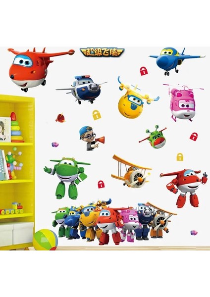 Pembe Tarzı Sıcak Karikatür Süper Kanatları Deformasyon Uçak Robot Bebek Ev Dekorasyon Anime Posterleri Duvar Çıkartması Sanat Oyunu Duvar Kağıdı Çocuk Kreş (Yurt Dışından) indirimleri