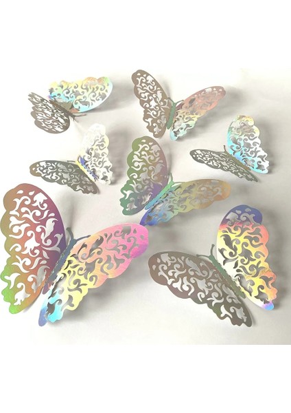 Bir Stil Kelebek Ayna Duvar Sticker 3D Suncatcher Çıkartması Duvar Sanatı Çıkarılabilir Düğün Dekorasyon Çocuk Odası Buzdolabı Etiket (Yurt Dışından)