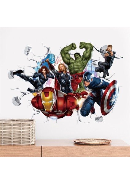 No.17 Tarzı 3D Canlı Örümcek Adam Avenger Duvar Çıkartmaları Çocuk Odası Çocuk Yatak Odası Dekoru Ev Siyah Panter Film Duvar Boys Odası Dekor (Yurt Dışından) fırsatları