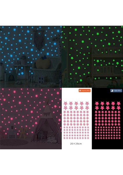 Yeşil Stil Karanlıkta Parlayan Yıldız Duvar Etiketi Çocuk Odası Için Tavan Dekoru Pembe Parlak Yıldız Floresan Çıkartması Estrellas Luminosas (Yurt Dışından) fiyatları