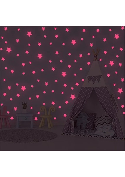 Yeşil Stil Karanlıkta Parlayan Yıldız Duvar Etiketi Çocuk Odası Için Tavan Dekoru Pembe Parlak Yıldız Floresan Çıkartması Estrellas Luminosas (Yurt Dışından) modelleri