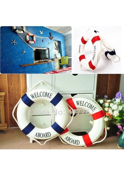Mavi Stil 14CM Lifebuoy Halka Tekne Deniz Cankurtaran Simidi Geminin Mediterraneo Tarzında Asılı Ev Dekorasyon Duvarına Hoş Geldiniz (Yurt Dışından) fiyatları