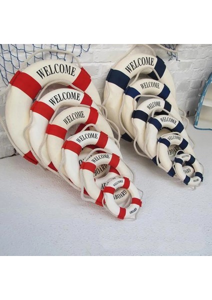 Mavi Stil 14CM Lifebuoy Halka Tekne Deniz Cankurtaran Simidi Geminin Mediterraneo Tarzında Asılı Ev Dekorasyon Duvarına Hoş Geldiniz (Yurt Dışından) modelleri