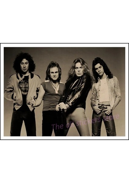 No.4 Stili 21X30 Van Halen Posterler. Retro-Rock Grubu Posteri Duvar Kağıdı Ev Dekoratif Ağır Metal Rock Kraft Kağıt Poster Duvar Sticker (Yurt Dışından)