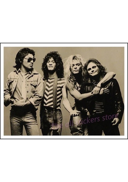 No.4 Stili 21X30 Van Halen Posterler. Retro-Rock Grubu Posteri Duvar Kağıdı Ev Dekoratif Ağır Metal Rock Kraft Kağıt Poster Duvar Sticker (Yurt Dışından) fırsatları