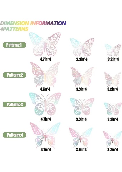 Gümüş-D Stili 3D Kelebek Duvar Süslemeleri Doğum Günü Süslemeleri Parti Pasta Süslemeleri Çıkarılabilir Duvar Çıkartmaları Oda Süslemeleri (Yurt Dışından) modelleri