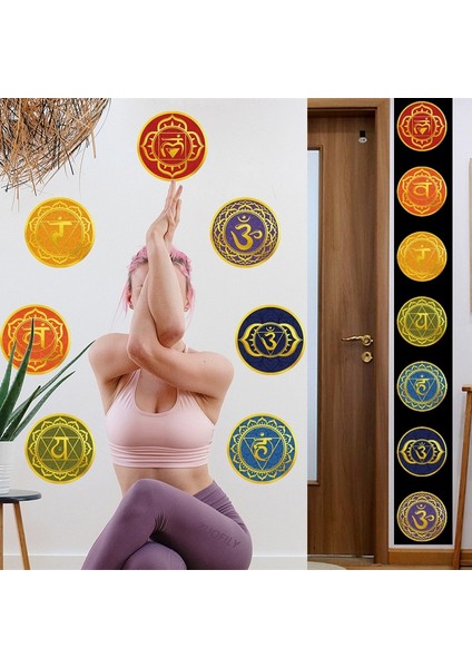 C Tarzı Gökkuşağı Çakralar Duvar Çıkartmaları Budizm Yoga Kozmik Enerji Merkezleri Meditasyon Çıkartmaları Renkli Duvar Duvar Yatak Odası Drom Ev Dekor (Yurt Dışından) modelleri