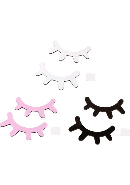 Pembe Tarzı 1 Çift 3D Duvar Çıkartmaları Çocuk Odaları Için Duvar Dekor Kirpik Kapalı Göz Ahşap Duvar Çıkartması Duvar Kağıdı Ev Dekorasyon (Yurt Dışından)