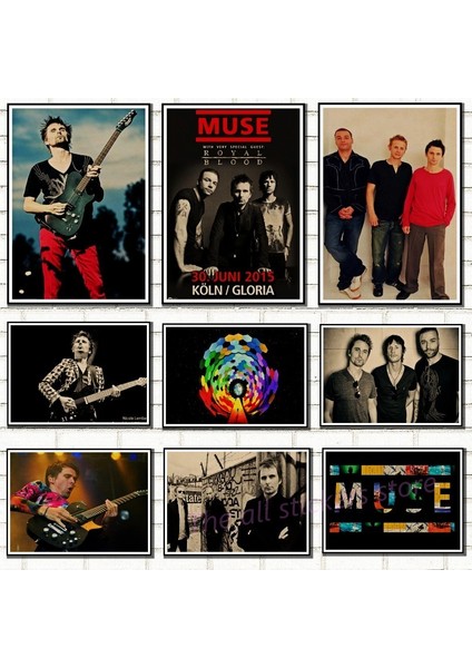 No.27 Tarzı 21X30 Muse Poster.muse Rock Müzik Vintage Retro Poster Kraft Kağıt Dekoratif Duvar Sticker (Yurt Dışından) modelleri