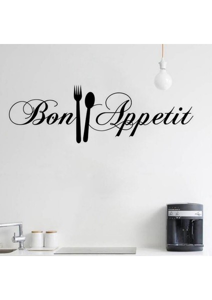 Kırmızı Stil 18CMX58CM Harfler Bon Appetit Mutfak Duvar Sticker Yemek Odası Ev Dekor Kendinden Yapışkanlı Oturma Odası Dekorasyon Ev Dekor Sanatsal Fresk (Yurt Dışından) fiyatları