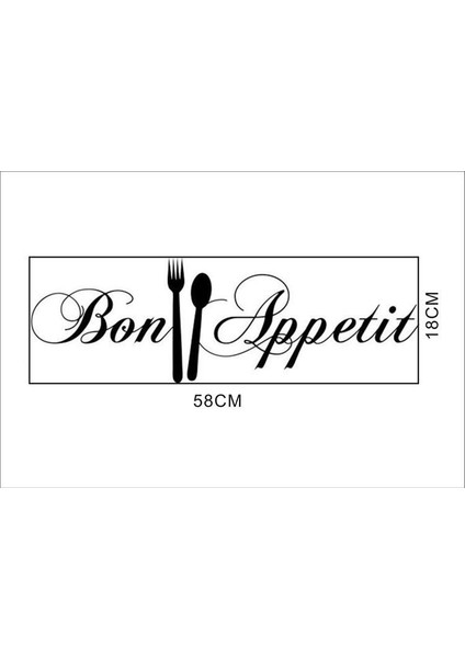 Kırmızı Stil 18CMX58CM Harfler Bon Appetit Mutfak Duvar Sticker Yemek Odası Ev Dekor Kendinden Yapışkanlı Oturma Odası Dekorasyon Ev Dekor Sanatsal Fresk (Yurt Dışından) indirimleri