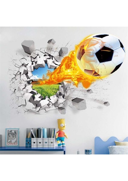 No.10 Stili 3D Futbol Futbol Duvar Çıkartmaları Çocuk Odaları Için Çocuk Yatak Odası Duvar Çıkartmaları Erkek Odası Dekorasyon Hediye (Yurt Dışından) fırsatları