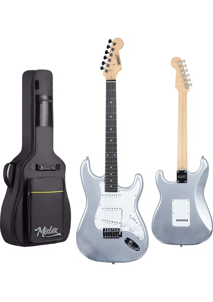 RPH-30SL Gül Klavye Silver Strat Kasa SSS Elektro Gitar Seti