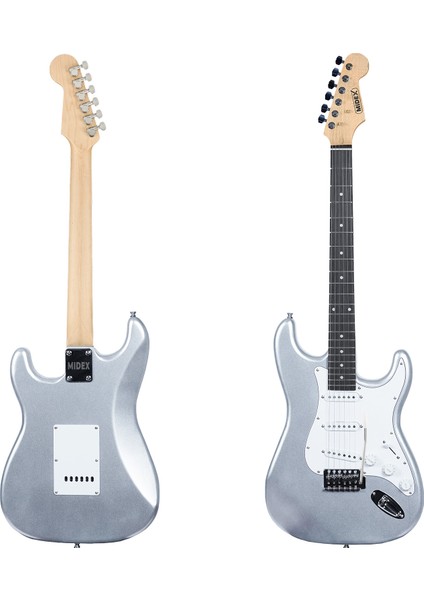 RPH-30SL Gül Klavye Silver Strat Kasa SSS Elektro Gitar Seti