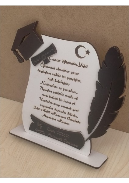 Mezuniyet Hatırası (Plaket) Kişiye Özel Isim Yazılı 5 adet Gönderilecektir. fırsatları