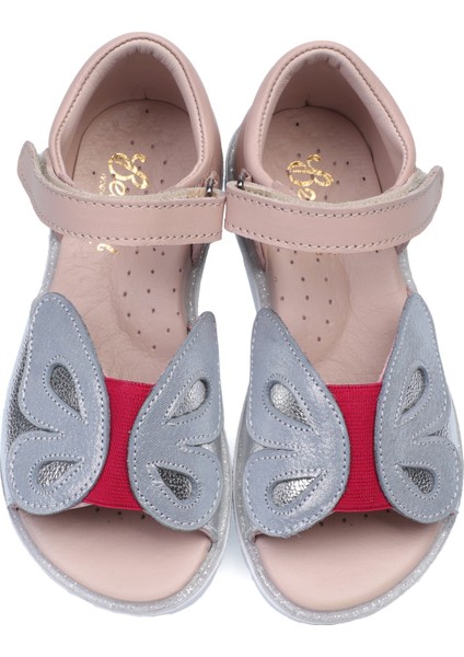 Kelebekli Deri Kız Çocuk Sandalet fiyatları