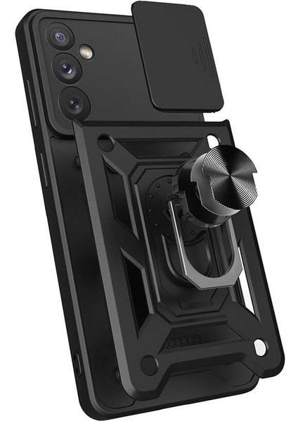 Samsung Galaxy A34 ile Uyumlu Kılıf Magnetik Standlı Kamera Korumalı Sürgülü Kapak fırsatları
