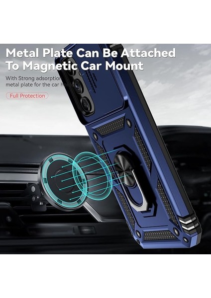 Samsung Galaxy A34 ile Uyumlu Kılıf Magnetik Standlı Kamera Korumalı Sürgülü Kapak modelleri