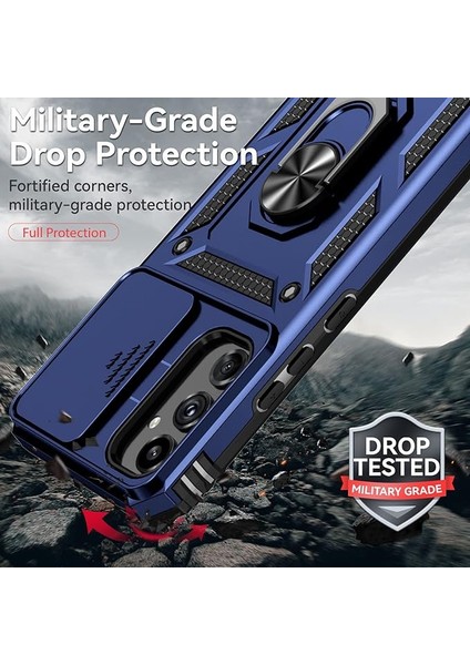 Samsung Galaxy A34 ile Uyumlu Kılıf Magnetik Standlı Kamera Korumalı Sürgülü Kapak fırsatları