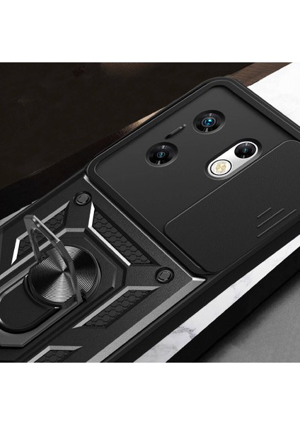 Infinix Zero 30 4g ile Uyumlu Kılıf Magnetik Standlı Kamera Korumalı Sürgülü Kapak indirimleri