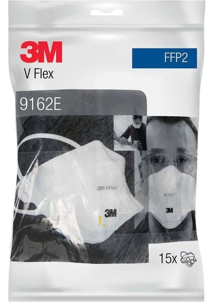 Vflex 9162E Ventilli Toz Maskesi Ffp2 (15 Adet / Kutu) fiyatları