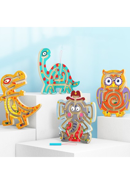 Çocuk Manyetik Parça Labirent Denge Bebek Montessori Eğitici Oyuncak Kurulu Ahşap Eğitici Oyun Bebek Oyuncak (Yurt Dışından)