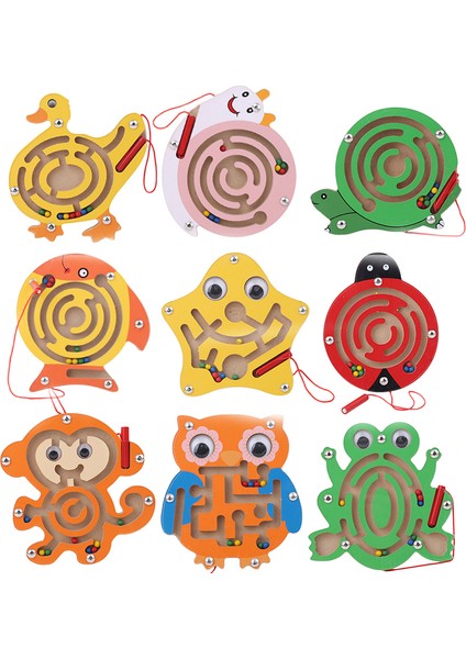 Çocuk Manyetik Parça Labirent Denge Bebek Montessori Eğitici Oyuncak Kurulu Ahşap Eğitici Oyun Bebek Oyuncak (Yurt Dışından)